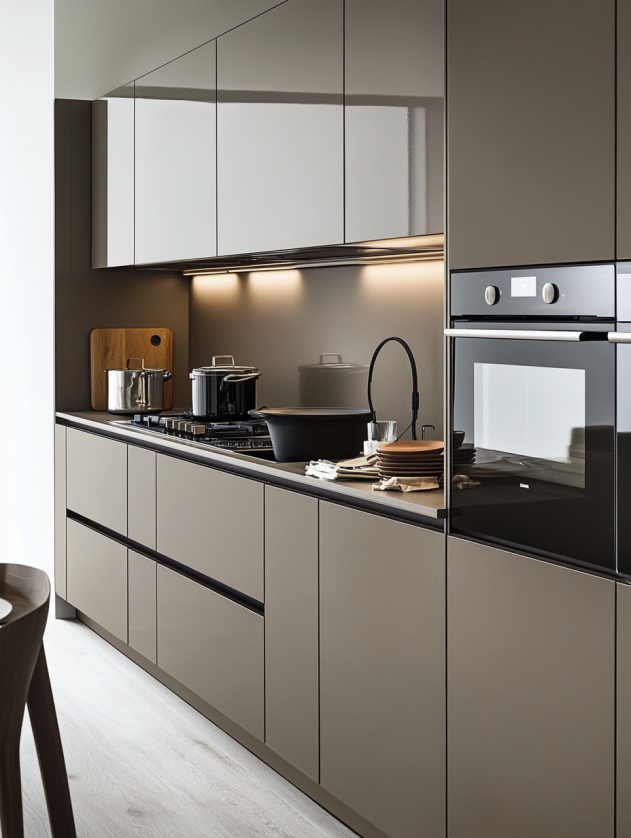 10 Elegant Taupe Kitchen Cabinet Ideas