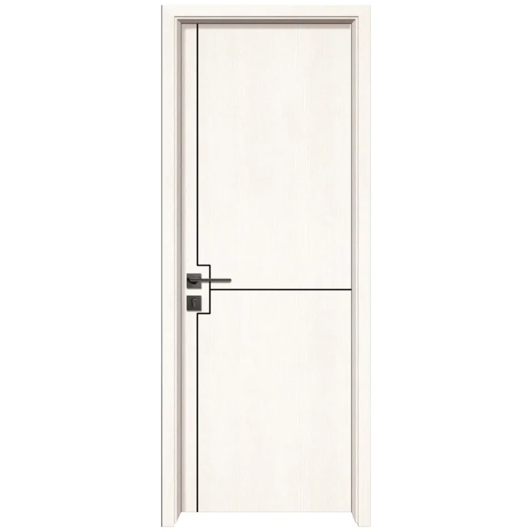 Modern White Laminating Engraved Line Doors
