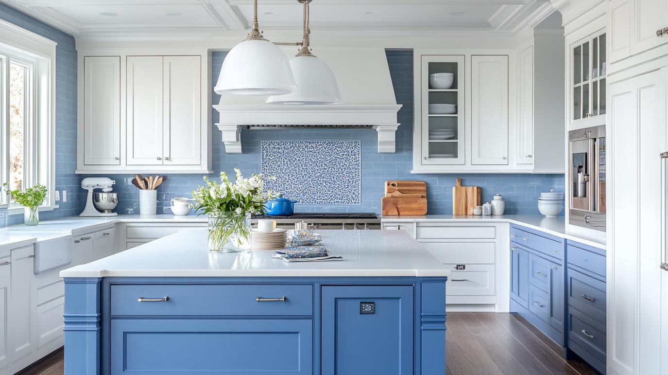 Top 10 Blue and White Kitchen Cabinets Ideas