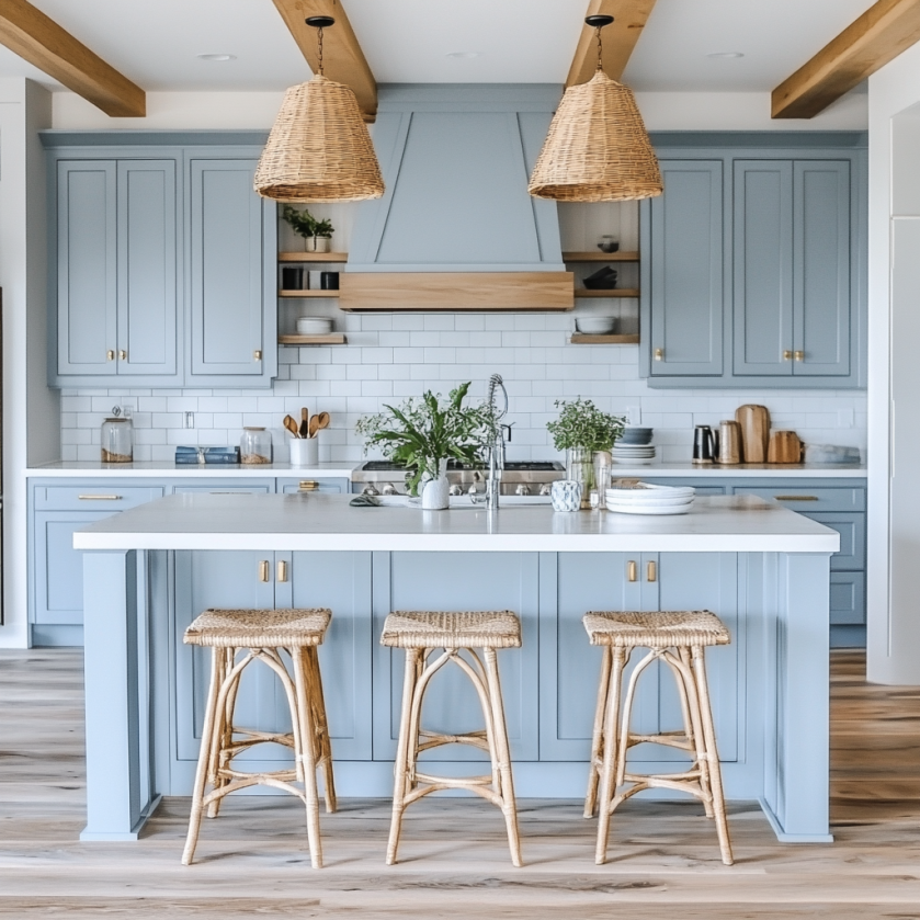 Blue Gray Kitchen Cabinets: Best Colors and Design Ideas