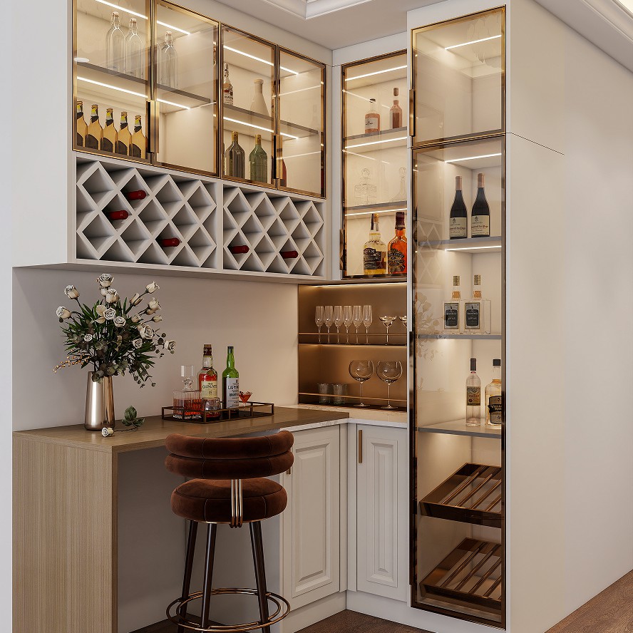 modern wine cabinet