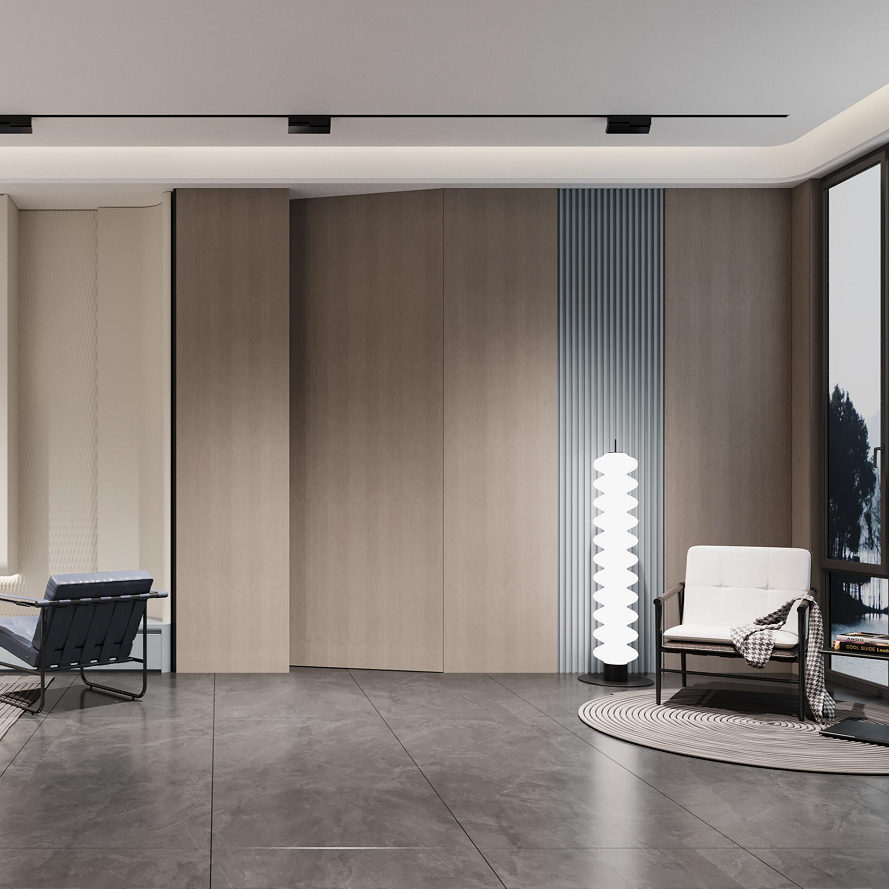 wooden hidden interior door