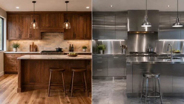 Wood vs Stainless Steel Cabinets