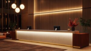 interior design of hotel lobby