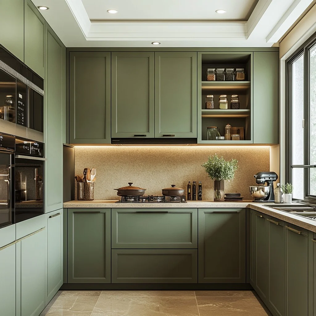 popular sage green kitchens