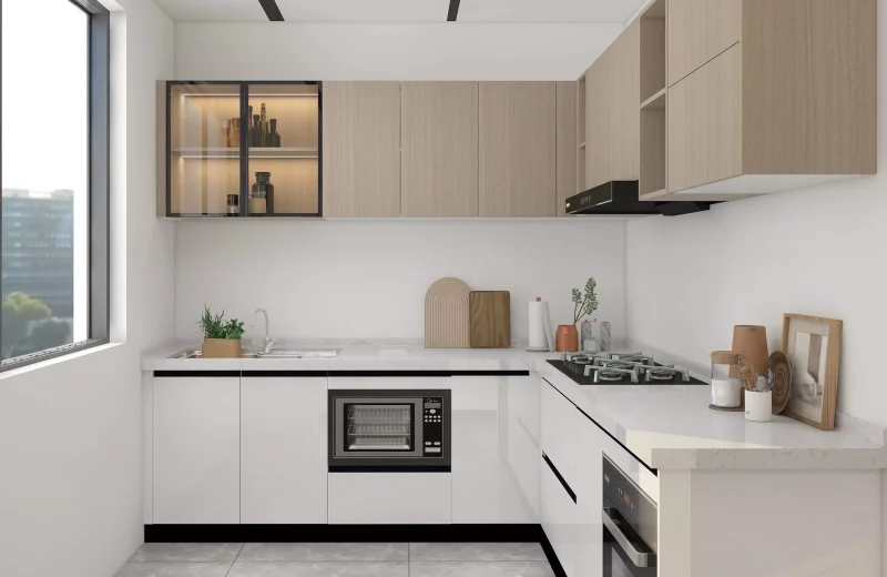 Modern Kitchen with Black Cabinets