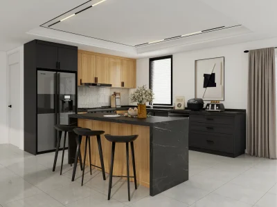 black-Stylish-Kitchen -Overview black-Stylish-Kitchen -Overview