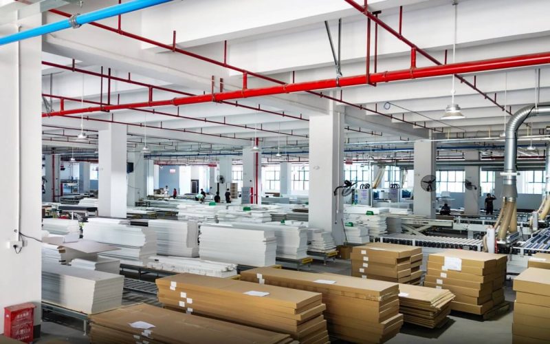 PA Home intelligent factory workshop with cabinet doors and panels for whole house customization products