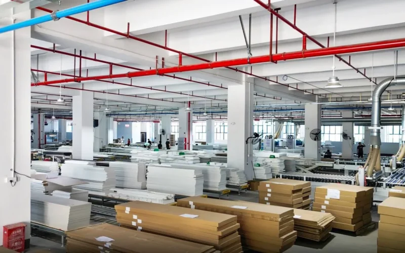PA Home intelligent factory workshop with cabinet doors and panels for whole house customization products