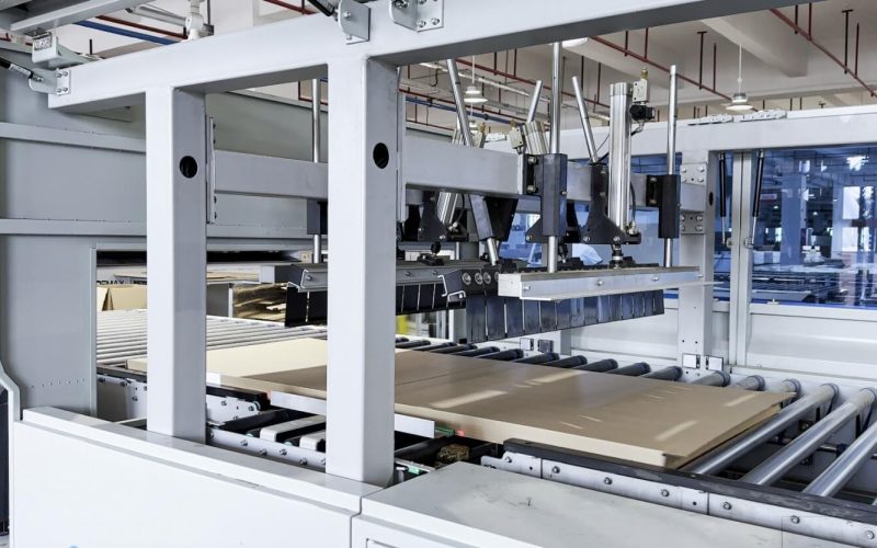 PA Home intelligent factory automated packaging system with conveyor belts for cabinet and furniture products