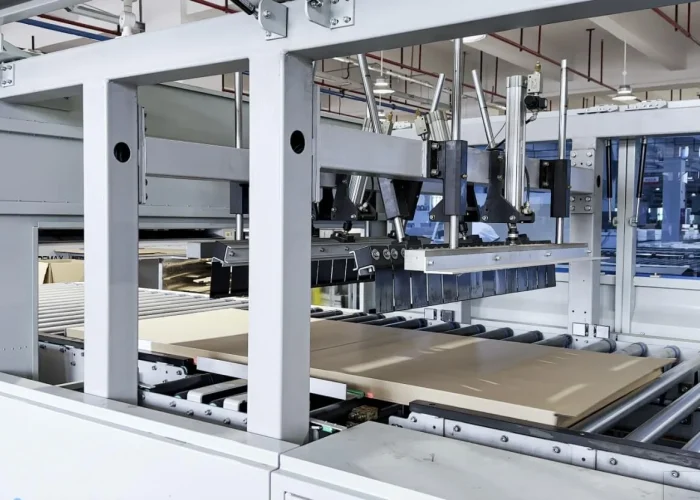 PA Home intelligent factory automated packaging system with conveyor belts for cabinet and furniture products